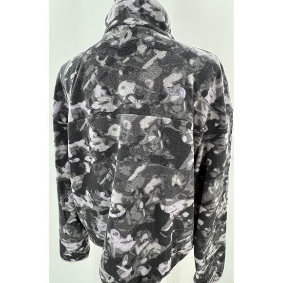 The North Face Womens Camo Black Purple Glacier Fleece Jacket Pullover XL - Picture 4 of 11